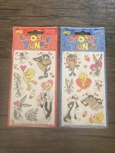 Lotto 2 Confezioni Vintage Looney Tunes Mello Smello Stickers Nuovi Taz Bugs Tweety - Foto 1 di 2