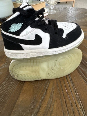 Nike Air Jordan 1 Mid SE Glow in the Dark Tint TD BQ6933-103 Shoes Toddler Sz 6c - Image 1 of 4