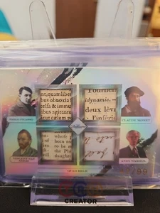 2023 Bellissimo PICASSO VAN GOGH MONET WARHOL #145 Quad HAND WRITTEN Relic /99 - Bild 1 von 4