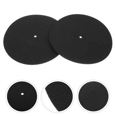  2 Pcs Rubber Turntable Mat Vinyl Record Protector Slipmats Platter - Image 1 of 4