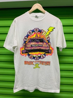 Camiseta De Colección Regreso al Futuro Parte 2 II 1989 Adulto Grande Promoción Delorean Foto 1 de 4