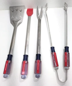 Menge 4 Craftsman BBQ Grill Zubehör Set 4 Werkzeuge Edelstahl Barbecue - Bild 1 von 10