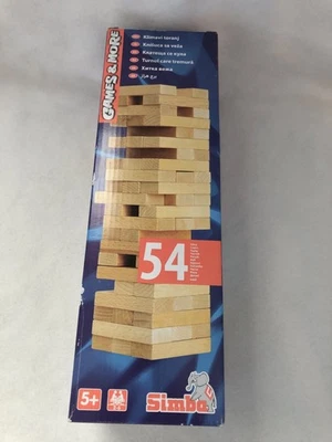 Wackelturm 54 Holzbausteine Simba Toys, sehr guter Zustand Spiel Weihnachten - Bild 1 von 4