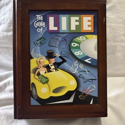 The Game of LIFE Board Game, Wooden Bookcase Edition, Vintage Bookshelf Hasboro - Image 1 of 4