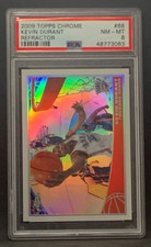 2009 KEVIN DURANT Topps Chrome Refractor /500 PSA 8!! NBA Legend!