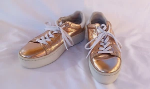 Ash Cult Platform Trainers Sneakers Rose Gold Leather EUR 38/US 7.5-8 - Picture 1 of 11