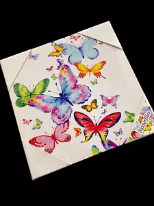 1 X Butterfly Print Canvas Wall Art Picture Framed Decor Christmas Gift Wedding - Picture 1 of 6