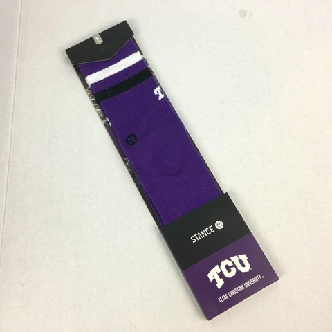 TCU Horned Frogs Stance Socks NCAA Big 12 Medium 6-8.5 New Cover