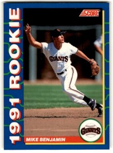 1991 Score Rookies Mike Benjamin #25 San Francisco Giants