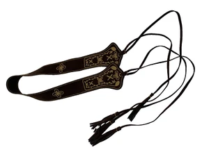 Vintage Next Hippie Belt Wrap Around with Long Fringe Closure Suede Effect - Picture 1 of 11