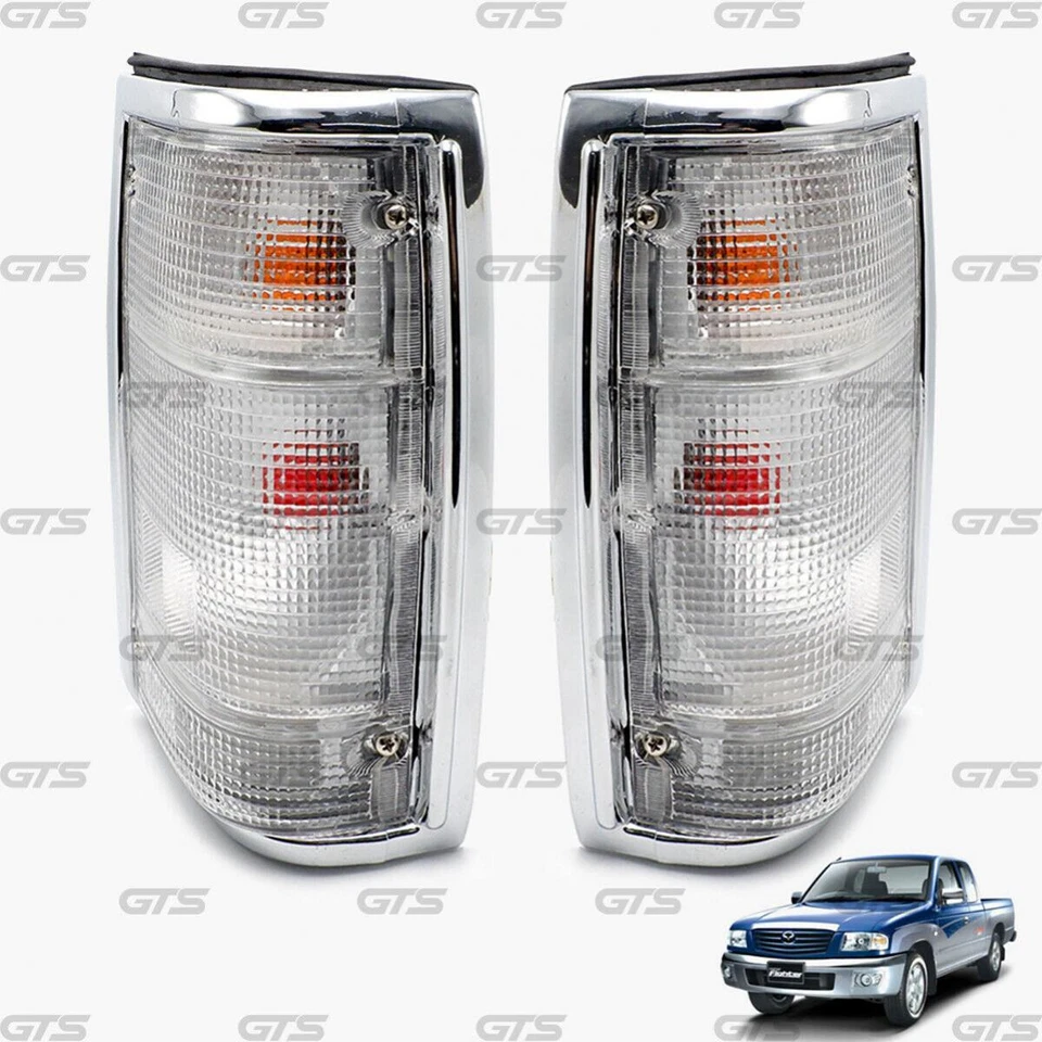 Par de luces traseras cromadas transparentes para Mazda Magnum B2000 B2200 B2500 1995 Foto 1 de 4
