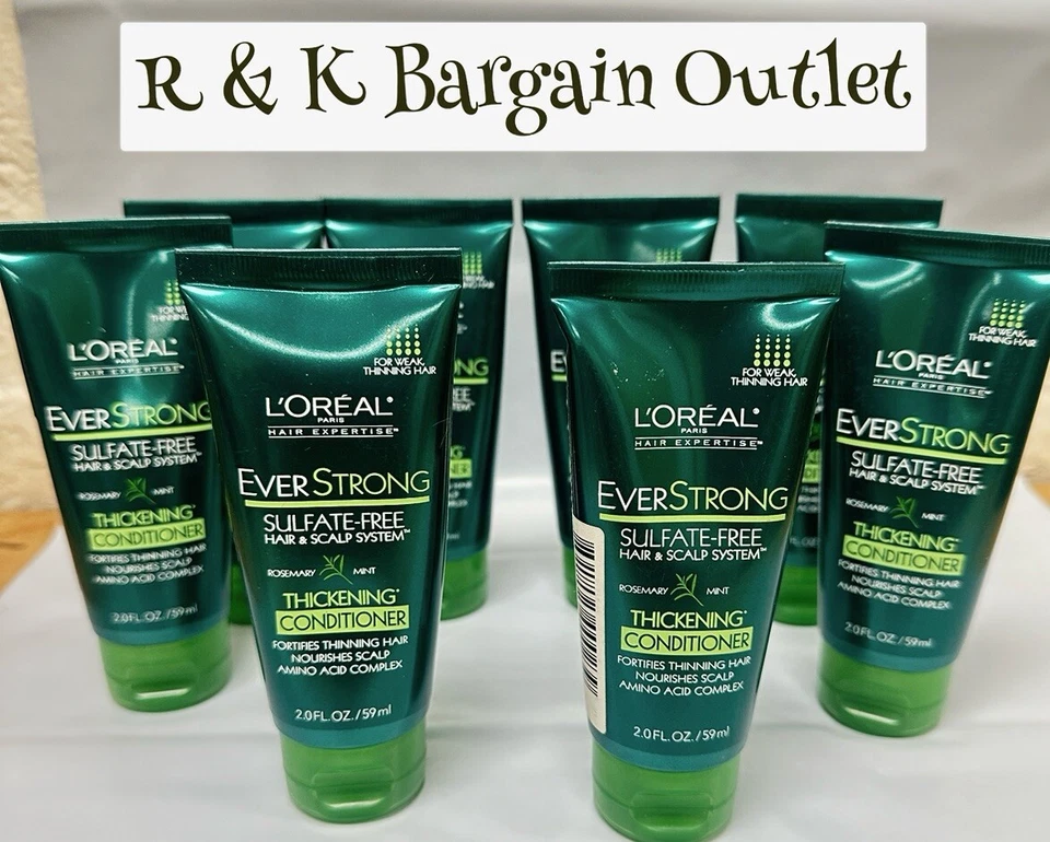 8 Pcs Loreal EverStrong Sulfate Free Thickening Rosemary Mint Conditioner 2oz Ea - Image 1 of 1