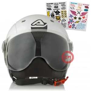 Acerbis Bamby Motorcycle Helmet Scooter Jet Child/Girls White + Stickers 50 /52/ - Picture 1 of 7