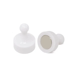 High Power White Skittle Magnet - 19mm dia x 25mm tall - Pack of 10 - Picture 1 of 1