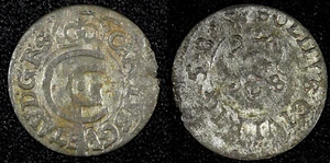 Riga CARL X of Sweden Silver 1658 Solidus,Schilling SCARCE KM# 50 (26 739) - Picture 1 of 3
