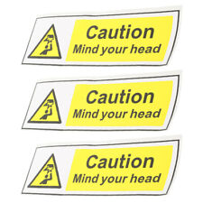 3 Pcs Pvc Signage Stairs Safety Signs Notice Caution Warning Label