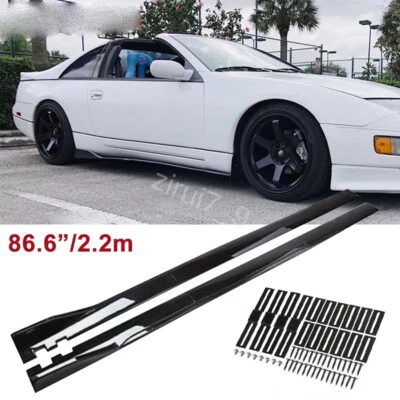 86.6'' Side Skirt Extension Rocker Panel Splitter Lip For Nissan 300zx z32 Gloss - Imagem 1 de 4