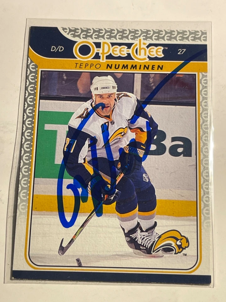 Buffalo Sabres TEPPO NUMMINEN Signed Card - Image 1 of 1