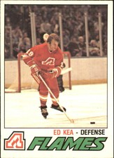 1977-78 O-Pee-Chee Atlanta Flames Hockey Card #301 Ed Kea - EX-MT