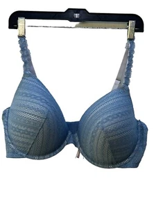 Victoria Secret Women’s Bra Lined Perfect Coverage Size 40 DDD Blue Padded Wired - Picture 1 of 12