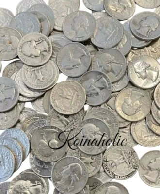 Silver Washington Quarters, Pre 1965, Circulated, EVERY 5 SOLD GET A SILVER COIN - Image 1 of 4