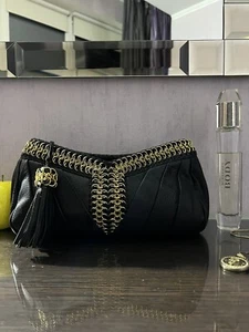 Lara Bohinc Women's Leather Clutch Black Excellent Condition - Picture 1 of 15