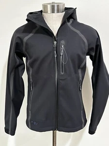 Outdoor Research Taped Seam Hooded Black Mithril Ventia Fleece Lined Jacket M - Picture 1 of 6
