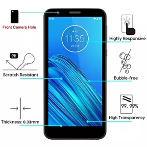 Motorola Moto E6 Hartglas FULL Coverage Displayschutzfolie Curved 9H Cover - Bild 1 von 8