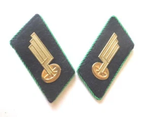 DDR Deutsche Reichsbahn Uniform Kragenspiegel grün German Railroad collar tabs - Bild 1 von 1