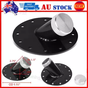 Fuel Cell Gas Tank 45 Degree 1.5" Remote Fast Fill 2.75" Filler Neck + Cap Black - Picture 1 of 12