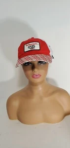 University of Wisconsin Trucker Hat Red White Women's Baseball Cap NCAA Plaid - Picture 1 of 10