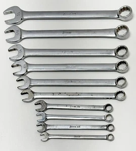 10 Piece Snap On Tools 12 Point Combination Oex14-Oex24 & Oex90-Oex120 9/32-3/4" - Foto 1 di 9