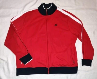 Nike National 98 Track Jacket Red Full Zip Up Pockets Long Sleeve Sz4XL 370404 - Image 1 of 4