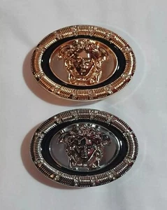 2 Pcs VERSACE. Gold and Silver tone. 3-D. BELT BUCLE. - Picture 1 of 12