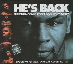 1995 MIKE TYSON vs PETER MCNEELEY "He's Back" Boxing Pay Per View PPV Brochure - Picture 1 of 1
