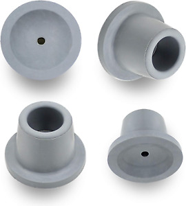 4Pcs 1" I.D Grey Replacement Feet Rubber Suction Cup Feet - Metal Insert Reinfor