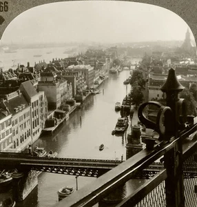 Keystone Stereoview of Rotterdam, The Netherlands From 600/1200 Card Set #366 T2 - Picture 1 of 3