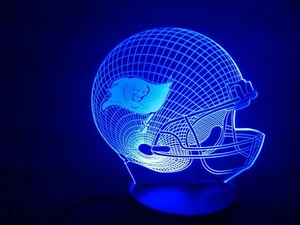 Tampa Bay Buccaneers Multi Color LED Helmet 3D Lamp Night Light Man Cave USA - Picture 1 of 12