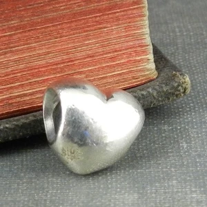 Pandora 925 Sterling Silver Heart Charm Bracelet Bead #790137 - Picture 1 of 3
