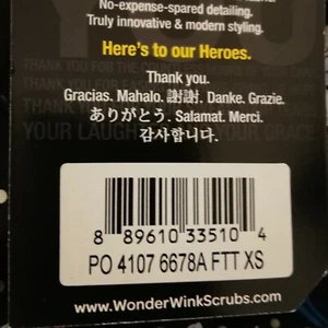 WonderWink Scrub Top Floral Flowers Print 6678-FTT Feeling Pretty - Picture 1 of 10