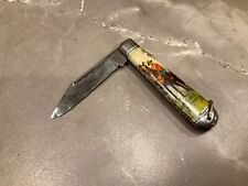 Souvenir pocket KNIFE ADVERTISING RICHARDS SHEFFIELD ENGLAND CANADA RCMP VINT 3"