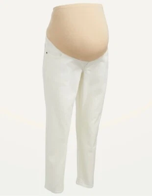 Pantalón Corto Old Navy Maternity Talla 20 ~ Panel Completo O.G. Jeans rectos blancos $70 Foto 1 de 4