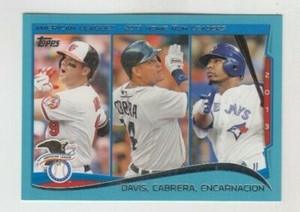 Chris Davis / Miguel Cabrera / Edwin Encarnacion 2014 TOPPS BLUE PARALLEL #29
