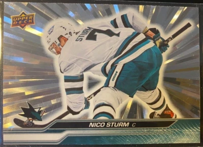 Nico Sturm 2023-24 Upper Deck Series 2 Outburst Silver #393 San Jose Sharks - Image 1 of 2