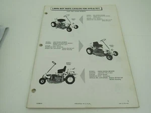 Lawn Boy Teilekatalog für 1970 1971 Aufsitzmäher 9601 9302 9303 9500 - Bild 1 von 5