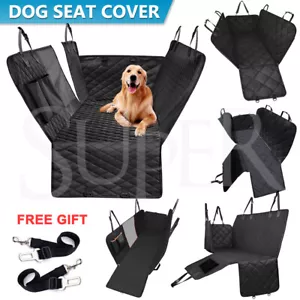 Pet Car Back Seat Cover Cat Dog Hammock Protector Nonslip Waterproof Mat Black - Picture 1 of 22