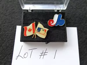 Vintage MLB Montreal Expos Defunct Collectors Pins 2-Styles of Pins with Case #1 - Picture 1 of 3