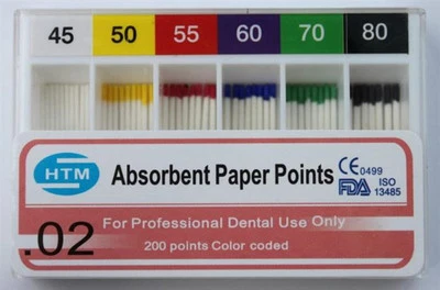 10 Boxes Brand New 0.02 Dental Absorbent Paper Points Regular #45-#80 NEW - Image 1 of 3