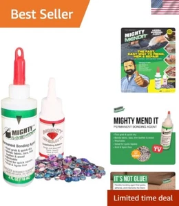 Clear Permanent Adhesive for Fabric & craft, Includes 50 Gems for Embellishments - Picture 1 of 9