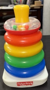 Fisher Price Rock-A-Stack Complete Plastic Stacking Rings Toy Vintage 2002 - Picture 1 of 3